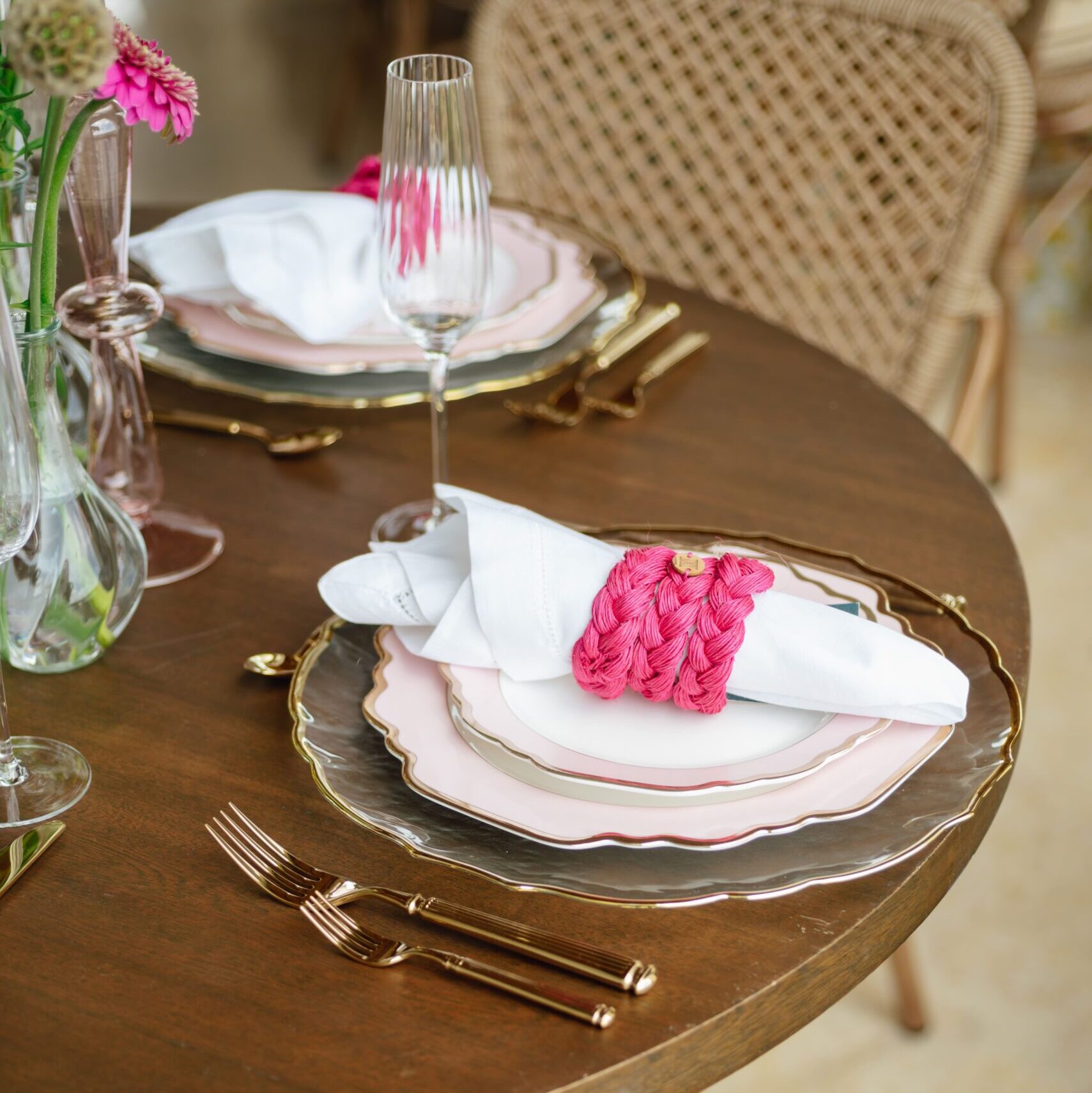 vintage pink & gold